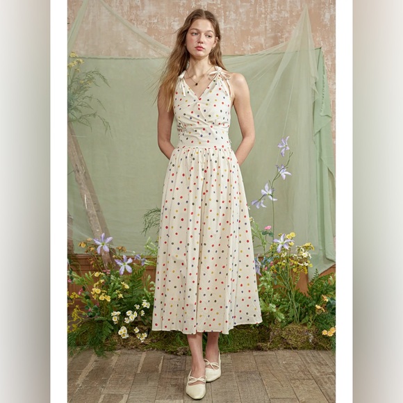 Rosie posie Dresses & Skirts - Rosie Posie Confetti Halter Midi Dress NWT size large